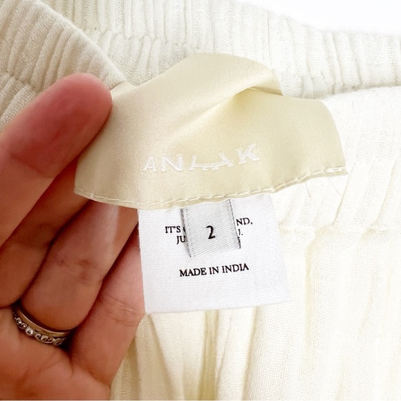 ANAAK PRIMA ARABESQUE PANTS cotton gauze Size 2 Medium cream white - Picture 7 of 14